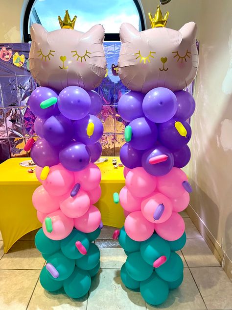 Gabby’s Dollhouse Balloons, Gabbys Dollhouse Photo Booth, Cabby’s Dollhouse Party, Gabby Dollhouse Table Decorations, Gabbys Dollhouse Balloon Decor, Gabbys Dollhouse Table Centerpiece, Gabby Playhouse Birthday, Gaby Dollhouse Centerpieces, Gabbie Dollhouse Cake