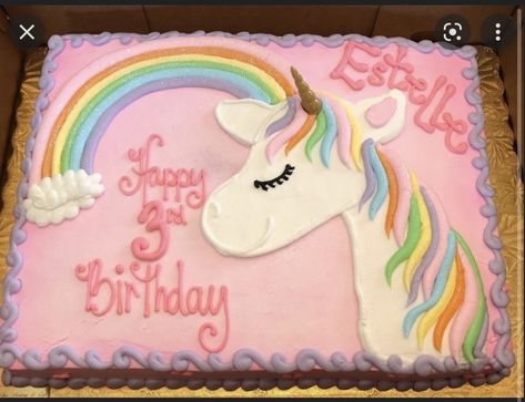 Unicorn Sheet Cake, Unicorn Cake Images, Customer Service Office, Half Sheet Cake, Rainbow Unicorn Cake, Rainbow Cakes, Unicorns And Rainbows, Birthday Sheet Cakes, Scratch Recipes