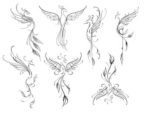 Small Pheonix Tattoo Female, Pheonix Rising From The Ashes Tattoo For Women, Delicate Dragon Tattoo For Women, Pheonix Tattoo For Women Spine, Fine Line Pheonix Tattoo For Women, Fineline Phoenix Tattoo, Delicate Phoenix Tattoo, Pheonix Tattoo For Women On Back, Back Tattoos For Women Spine