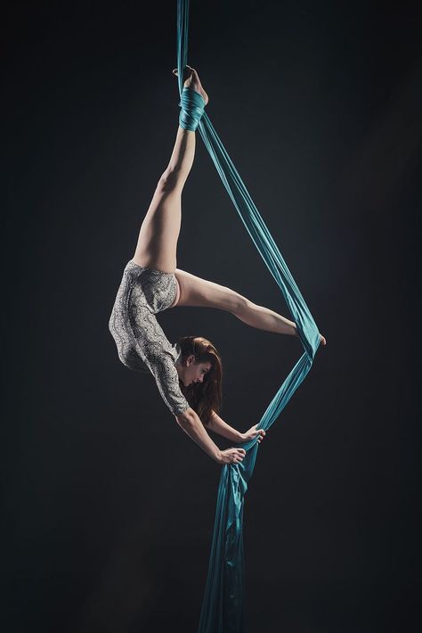 Aerial Silks Photoshoot Performers Aerial Silk Pose, Silk Aerial Poses, Silks Poses, Aerial Photos, Aerial Aesthetic, Silk Photoshoot, Aerial Silks Costume, Silks Photoshoot, Aerial Silks Poses Photography