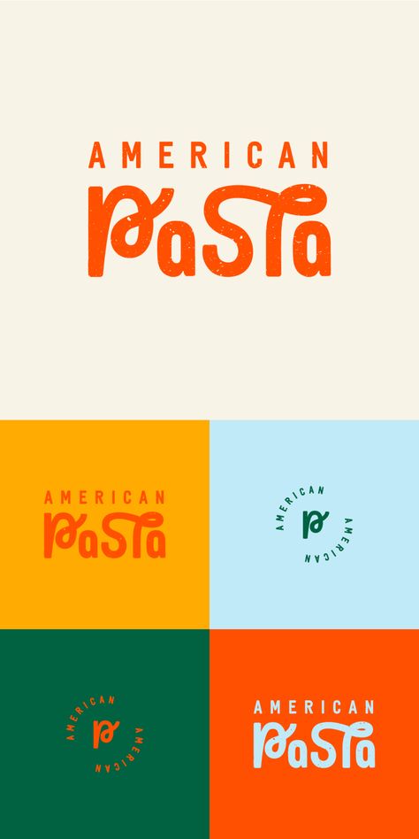 Collective Logo Design, Healthy Food Branding Design, New Logo Design Ideas, Visual Identity Restaurant, Responsive Logo Design, Checklist Design Ideas, Custom Type Logo, Retro Food Logo, Pasta Restaurant Branding