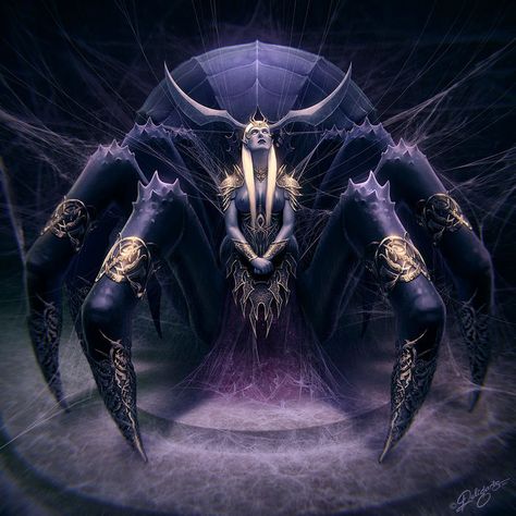 Aractaurs would not have the ears and their heads were different --eight eyes Spider Queen, Arte Nerd, Gato Anime, 2024 Ideas, D D Monsters, Spider Art, Fantasy Races, Black Spider, Halloween 2024