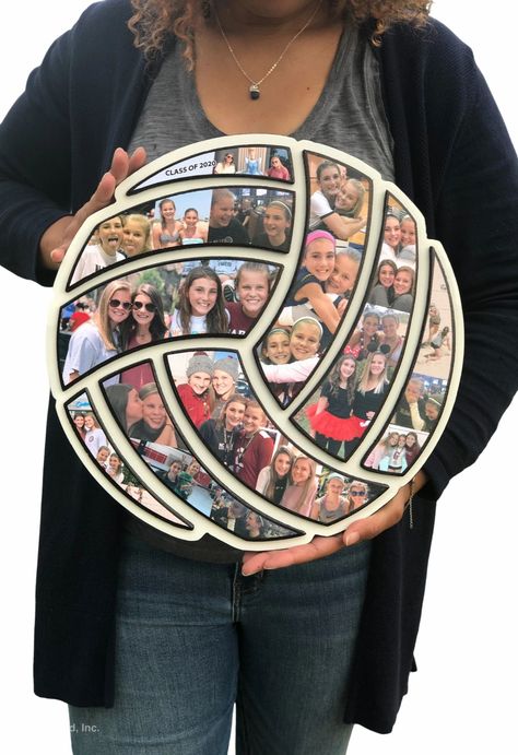 Volleyball Collage, Volleyball Senior Night Gifts, Gifts For Athletes, Volleyball Crafts, Volleyball Senior Night, Basketball Senior Night, Volleyball Party, Volleyball Coach Gifts, Senior Night Posters