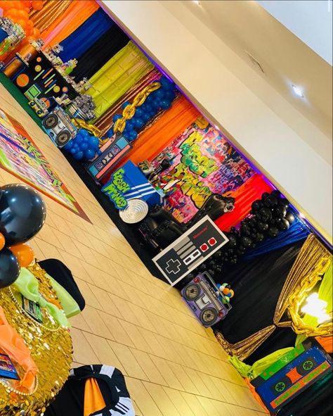 Freestyle Birthday Party, Freestyle Theme Party, Fresh Prince Birthday Party Decorations, Freaknik Party Ideas, Fresh Prince Birthday Party, 90s Party Ideas Decoration, Desi Birthday, Baby Boy Sip And See, Freaknik Party