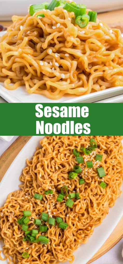 If you love Asian-infused cuisine you will love these Sesame Noodles. So full of flavor and ready in 15 minutes! Perfect for those crazy busy nights Easy Sesame Noodles, Ramen Noodle Recipes Easy, Sesame Noodle, Monday Recipes, Sesame Noodles, One Pot Pasta Recipes, Asian Noodle, Asian Noodles, Yummy Pasta Recipes