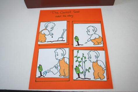 Our Country Road: Montessori Inspired Activities for The Carrot Seed by Ruth Krauss The Carrot Seed Activities, Seed Activities For Kids, Seeds Preschool, Seed Activities, How To Plant Carrots, Kindergarten Units, Garden Unit, Preschool Garden, Moral Stories For Kids