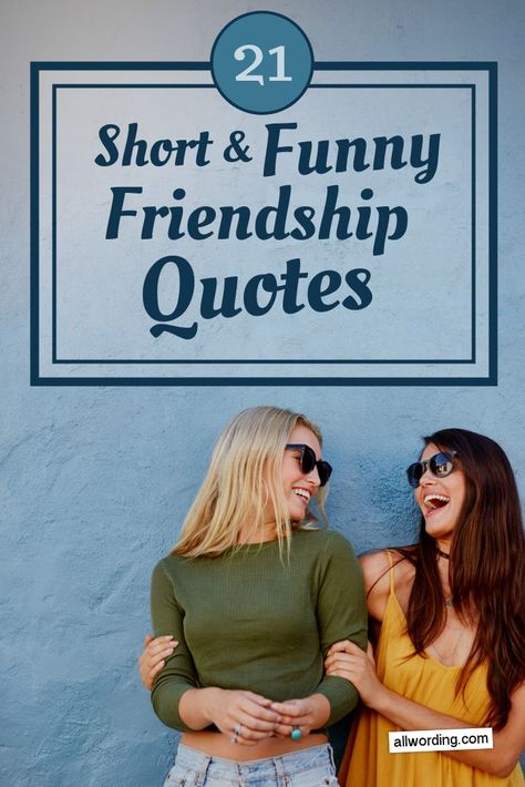 A list of short and funny quotes about friendship, best friends, etc. Short Funny Friendship Quotes, Old Friend Quotes, Funny Friendship Quotes, Quotes Distance, Quotes About Friendship, Short Friendship Quotes, Short Funny Quotes, Funny Friendship, About Friendship