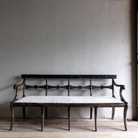 Spanish Colonial Furniture, Antique Entryway, Bench Hallway, Foyer Bench, Antique Bench, Bench With Back, Hallway Bench, Reclaimed Doors, Vintage Bench