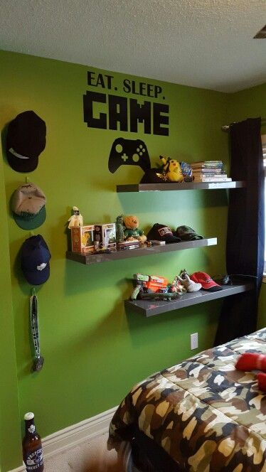 Not any more though, as you can now set aside an entire game room and enjoy playing while spending quality time with your loved ones. Here are 15 game room ideas you did not know about: #playingroom #mancave Cool Bedrooms For Boys, Boys Game Room, Gaming Bedroom, Gamer Bedroom, Teenager Bedroom Boy, Teenage Boy Room, Hiasan Bilik Tidur, Teen Boy Room