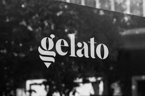 Gelato - Brand idenity graphicdesignmake #logodesignprocess Gelato Branding Design, Gelato Logo Design, Ice Cream Logo Design Creative, Ice Cream Logos, Ice Cream Shop Logo, Gelato Branding, Gelato Logo, Ice Cream Logo Design, Logo Ice Cream