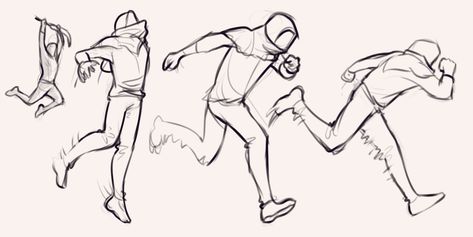 Running Pose Sketch, Running Body Reference, Running From Someone Reference, Draw Running Poses, Running Pose Reference Side View, Running Side View Reference, Cartoon Running Reference, Leaping Drawing Reference, Running And Jumping Reference