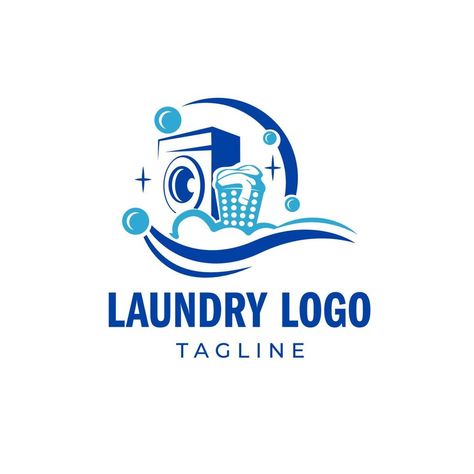 Logo Laundry, Laundry Service Business, Laundry Room Quotes, Laundromat Business, Cleaners Logo, Laundry Logo, Washing Symbols, Bubble Logo, Laundry Icons