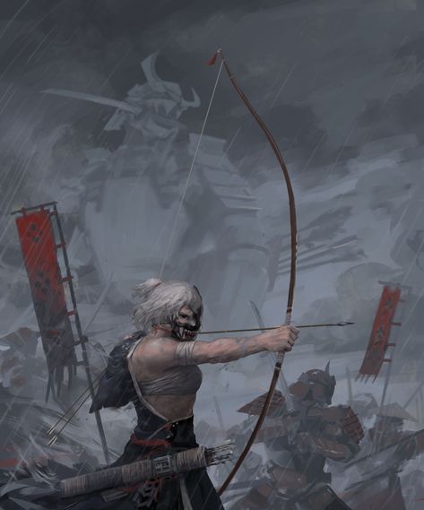 ArtStation - Archer, Nolan Lu Japanese Archer Art, Japanese Archer, Samurai Archer, Archery Girl, Ninja Girl, Familia Real, Japan Shop, Archery, Great Britain