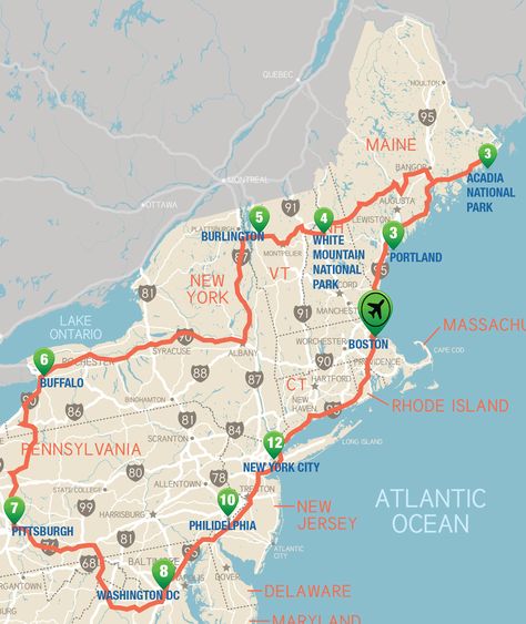 Us Roadtrip Route, National Parks East Coast, North East Coast Road Trip, East Coast Roadtrip, Family Rv Trip, National Parks By State, 50 State Road Trip, Northeast Us Travel Destinations, East Coast National Park Road Trip