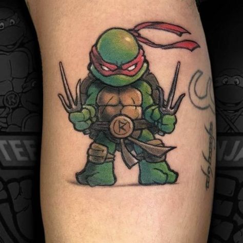 Discover 18 Creative Ninja Turtle Tattoo Designs - Inspiring Ideas for Fans Ninja Turtles Tattoo, Michelangelo Tattoo, Girl Ninja Turtle, Ninja Turtle Tattoos, Ninja Tattoo, Tmnt Raphael, S Tattoos, Raphael Ninja Turtle, Turtle Tattoo Designs