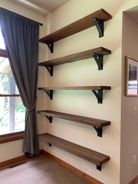 Boys Bedroom Shelving Ideas, Shelves For Kitchen Wall, Floating Shelves Pantry, 2x4 Shelves, Closet Top Shelf, Metal Brackets For Shelves, Wall Shelves With Brackets, Floating Shelves With Brackets, Wood And Metal Shelf