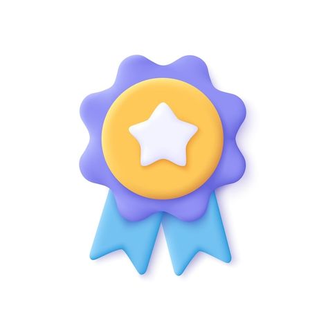 Prize Ribbon, Ribbon Award, Workers Compensation Insurance, Workers Compensation, Badge Icon, 3d Vector, School Craft, Star Awards, 3d Icons