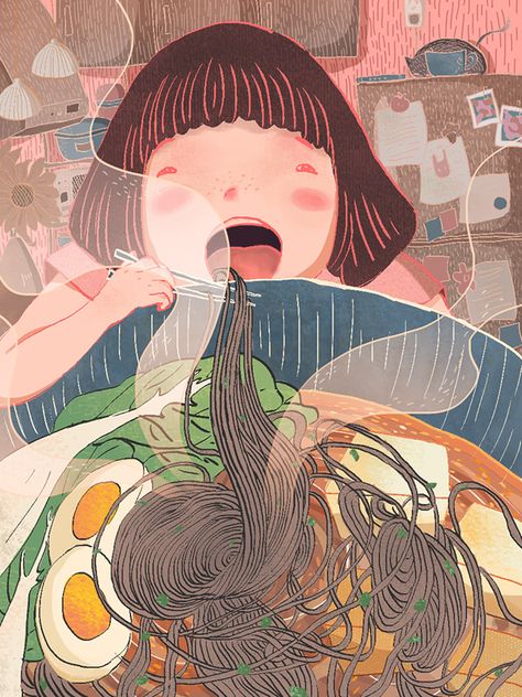 A personal project celebrating my undying love for soba noodles Fantasy Magic, 캐릭터 드로잉, Art Video, Arte Fantasy, Art And Illustration, Illustrations And Posters, Art Anime, Children's Book Illustration, Design Graphique