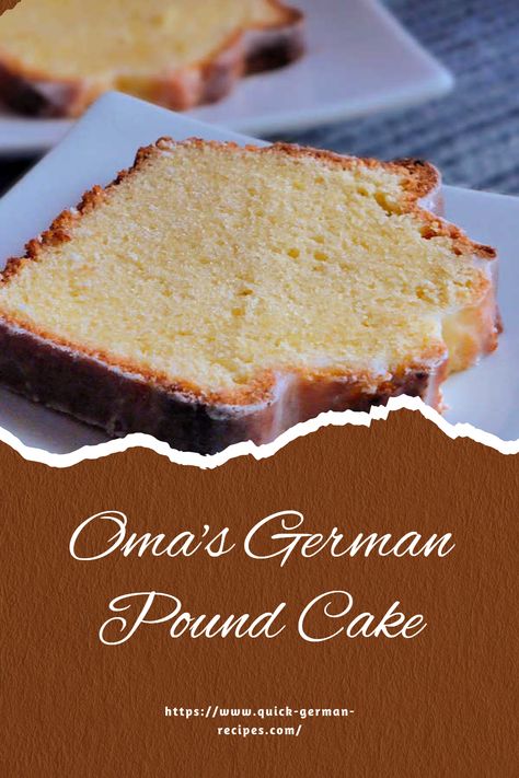 Get ready to tickle your taste buds with the best German pound cake recipe—Oma's Sandkuchen! This classic cake is rich and simple, reminding us of sweet family gatherings. My Mutti used to whip it up, and it comes together faster than you can say, 'Ich liebe Kuchen!' Perfectly fluffy with a delightful sweetness, this cake is your ticket to a cozy afternoon of indulgence. It’s the ideal treat for coffee, tea, or just because! Try this timeless recipe, and let the warm, buttery flavors bring back all the nostalgia. German Butter Cake Recipe, German Desserts Easy, German Pound Cake Recipe, German Pound Cake, German Butter Cake, Best Pound Cake, German Dessert, German Pastries, Best Pound Cake Recipe