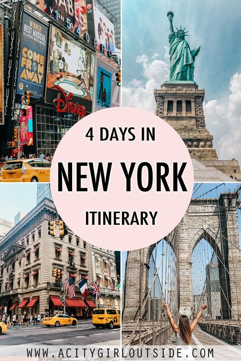 4 Days In New York, New York Trip Planning, New York Itinerary, Nyc Itinerary, Nyc Travel Guide, New York City Vacation, Voyage New York, New York Vacation, Visit New York City