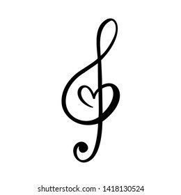 Violin Key Drawing, Music Key Tattoo, Tattoo Nota Musical, Music Heart Tattoo, Music Symbol Tattoo, Small Music Tattoos, Treble Clef Tattoo, Music Key, Heart Abstract