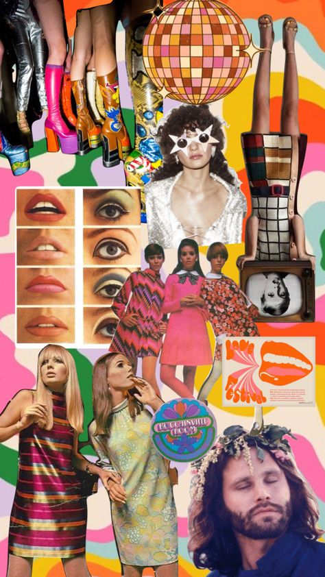 1960s Moodboard, 60s Moodboard, Aesthetic 60s, Makeup Collage, Moodboard Collage, 60s Style, Collage Vintage, Vintage Makeup, 1960s Fashion