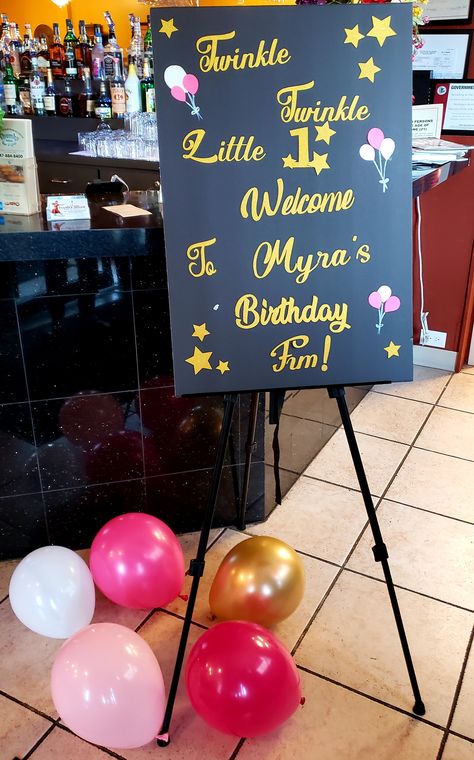 Birthday Entrance Sign, Birthday Entrance, Birthday Theme Decoration, 1 Year Birthday, Entry Decor, Small Entry, Birthday Event, Entrance Door Design, First Birthday Decorations