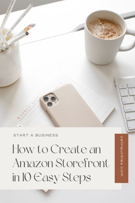 How to Create an Amazon Storefront in 10 Easy Steps by Celina Unkles | Digital Entrepreneur and Business Strategist | I teach digital entrepreneurs how to start and grow a profitable online business. As Amazon is the largest online retailer, no wonder why so many businesses are hopping on its bandwagon. Running a storefront on the platform, however, requires dedication, persistence, and engagement. Luckily, with my tips, this will be a piece of cake! Discover more. amazon storefront tutorial Marketing Inspiration, Start Online Business, Sales Techniques, Business Growth Strategies, Digital Entrepreneur, Online Marketing Strategies, A Piece Of Cake, Profitable Online Business, Amazon Storefront