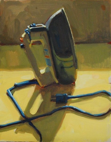 Jennifer Diehl. "Pressing Concern" Everyday objects as subject matter in acrylics Art With Everyday Objects, Everyday Objects Art, Paintings Of Objects, Jennifer Diehl, Object Painting, Interesting Objects, Electric Iron, Still Life 2, Interesting Shapes