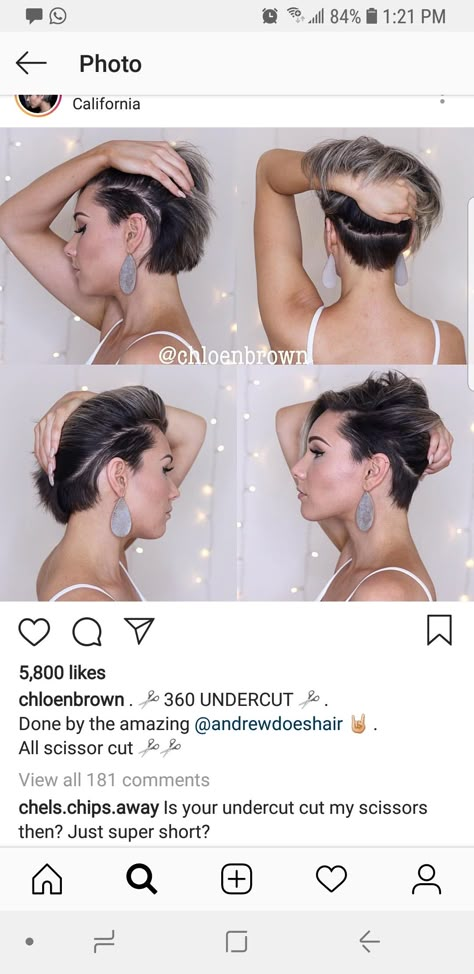 Undercut Hairstyles Women, Pixie Haircut For Thick Hair, Short Hair Undercut, Haircut And Color, Penteado Cabelo Curto, Undercut Hairstyles, Haircut For Thick Hair, Undercut, Hair Today