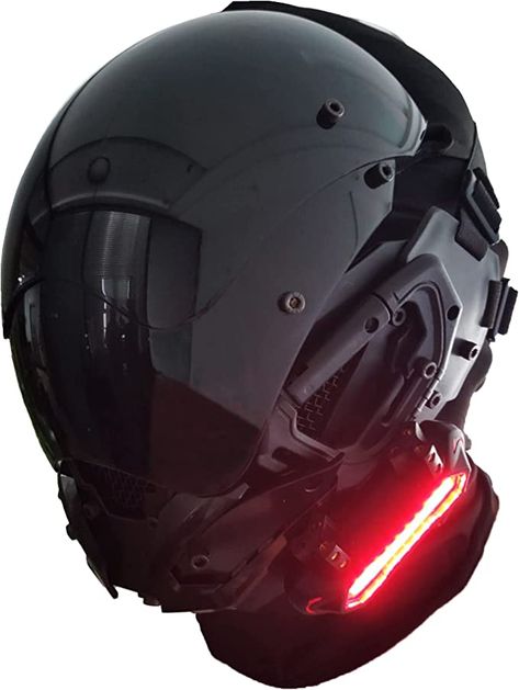 Cyberpunk Mask Helmets, High Tech Mask, Futuristic Motorcycle Helmet, Techwear Glasses, Futuristic Helmet Design Cyberpunk, Techwear Helmet, Futuristic Helmet Design, Scifi Mask, Cool Masks Futuristic