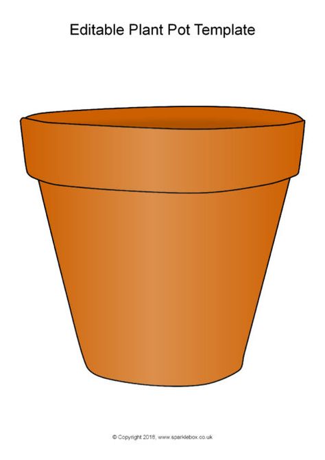 Editable A4 Plant Pot Template (SB12475) - SparkleBox Free Plant Printables, Pot Template, Paper Plant Pots, Plants Classroom, Small Terracotta Pots, Christmas Classroom Door, Planting Pot, Large Flower Pots, Paper Plants