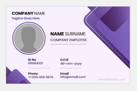 Vip Card Design, Canadian Identity, Identity Card Design, Fake Identity, Templates Edit, Banks Logo, Print Company, Badge Template, Company Id