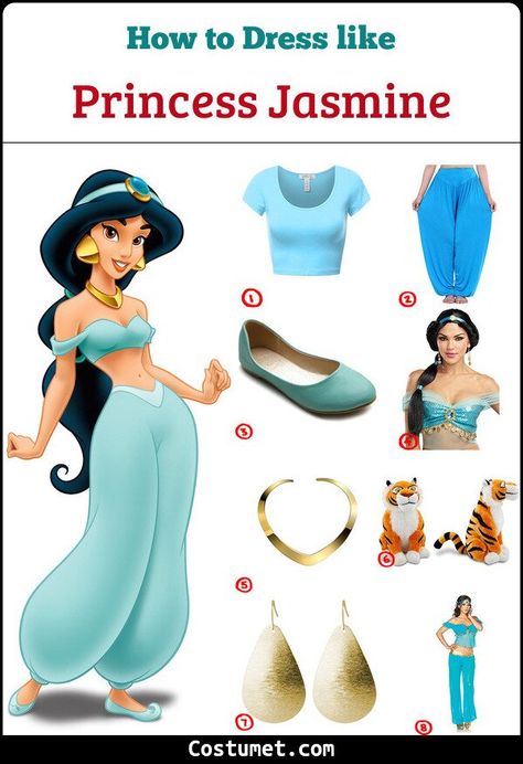 Princess Jasmine And Aladdin Costume, Jasmin Aladdin Costume, Jasmin Halloween Costumes, Princess Jasmine Theme Dress, Jasmine Princess Costume, Jasmine Aladdin Costume, Diy Jasmine Costume, Princess Jasmine Outfit, Jasmin Costume Women