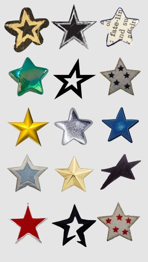 #star #staraesthetic Star Cutouts Template, Star Png Aesthetic, Y2k Stickers Png, Starcore Aesthetic, Star Layout, Y2k Png, Vision Collage, Y2k Stickers, Oki Doki