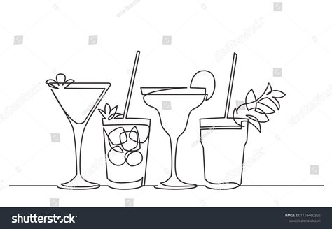 continuous line drawing of exotic cocktail drinks #Ad , #Affiliate, #drawing#line#continuous#drinks Drawing Drinks, Cocktails Drawing, Blackboard Drawing, Cocktail Images, Single Line Drawing, Wall Painting Decor, Cocktail Art, Continuous Line Drawing, Hand Drawn Vector Illustrations