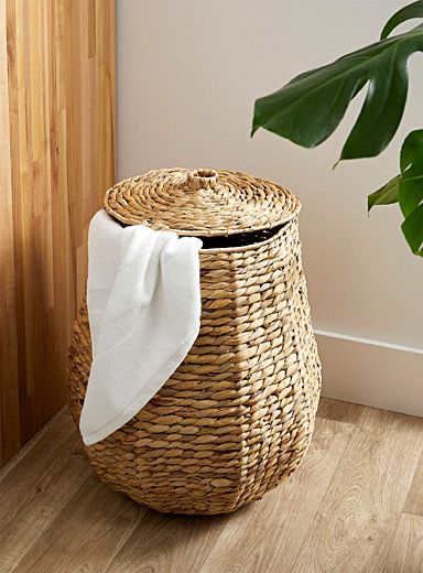 Colourful seagrass basket | Simons Maison | Baskets & Storage | Decor | Simons Tall Basket, Guest Bathroom Decor, Baskets Storage, Bathroom Basket Storage, Storage Decor, Vegetable Basket, Seagrass Basket, Large Basket, Woven Baskets Storage