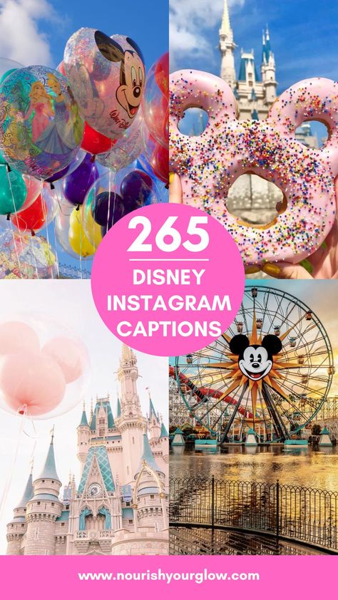 Magic Kingdom Captions Instagram, Disney Instagram Post Ideas, Disneyland Quotes For Instagram, Disney Ig Captions, Disney Insta Captions, Instagram Captions Emojis, Disneyland Captions For Instagram, Famous Disney Movie Quotes, Disneyland Captions