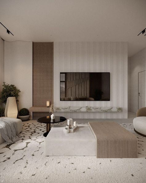 Livingroom Design | Modern style (3) | Images :: Behance Japandi Living Room Tv, Luxury Kids Bedroom, Japandi Living Room, Japandi Living, Interior Design Software, Tv Unit Design, Home Design Living Room, Architecture Visualization, Living Room Tv