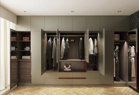 Rosewood integrated handles cupboards - UrbanWardrobes.co.uk Clothes Cupboard, Floor To Ceiling Wardrobes, Contemporary Bookshelf, Crazy Paving, Integrated Handles, Floor To Ceiling, Built In Bookcase, Space Organizer, Old Magazines