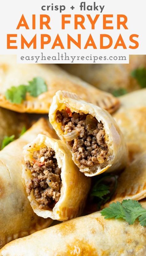 Air Fryer Empanadas Beef, Air Fried Empanadas, Empanadas Recipe Air Fryer, Air Fryer Empanadas Recipe, Ground Beef Air Fryer Recipes, Air Fryer Mexican Recipes, Air Fryer Ground Beef Recipes, Air Fryer Empanadas, Air Fryer Beef