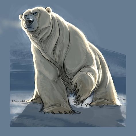 Polar Bear Character, Baby Exotic Animals, Aaron Blaise, Bear Sketch, Bear Artwork, Bear Drawing, Animals Artwork, Animal Totems, Bear Art