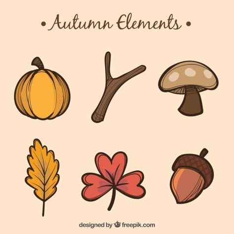 Fall Leaves Drawing, Autumn Doodles, Autumn Elements, Leaves Doodle, Autumn Leaves Background, Watercolor Autumn Leaves, Fall Drawings, Dibujo Simple, Autumn Instagram