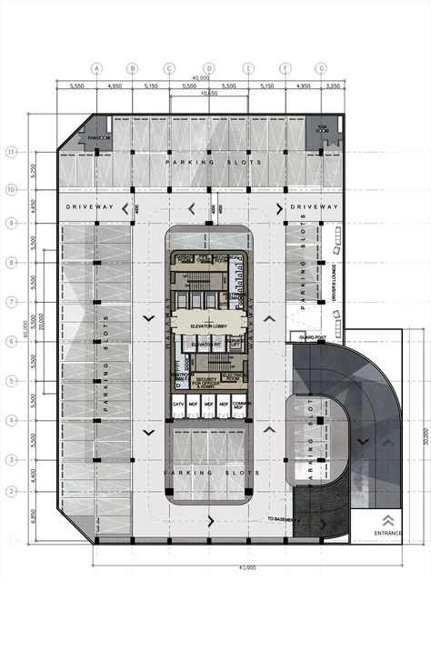 Basement Plans Layout Design, High Rise Building Plan, Office Building Architecture Plans, Basement Floor Plans Layout, Basement Plans Layout, Basement Design Ideas Layout, Basement Layout Ideas Floor Plans, Office Building Floor Plan, Basement Floor Ideas