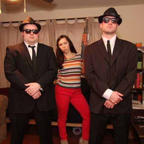 Halloween is the BEST! blues brothers costume halloween Blues Brothers Costume, Brown Suit, Suit Costume, Blues Brothers, Brown Suits, Shirt Tie, Black Tie, White Shirt, Single Breasted