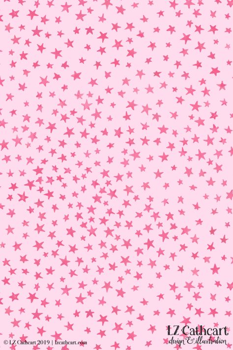 Random Stars Pattern. © LZ CATHCART OF THE SUMMERY UMBRELLA, LLC #starpattern #cosmicpattern #nurserypattern #pinknursery #pinkstars Preppy Wall Collage, Cocoppa Wallpaper, Stars Pattern, Pink Christmas Tree, Pink Photo, Preppy Wallpaper, Picture Collage Wall, Pink Wallpaper Iphone, Cute Patterns Wallpaper