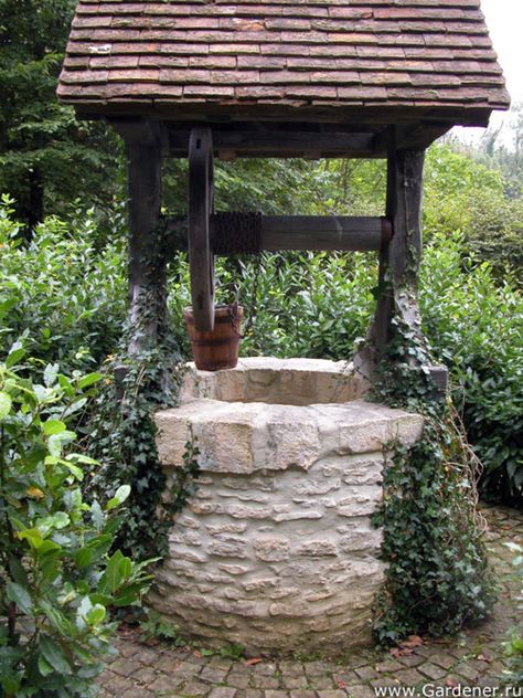 ஜ Stone Well, Water Well, Old Stone, Wishing Well, Water Feature, Garden Cottage, Dream Garden, Garden And Yard, Country Life