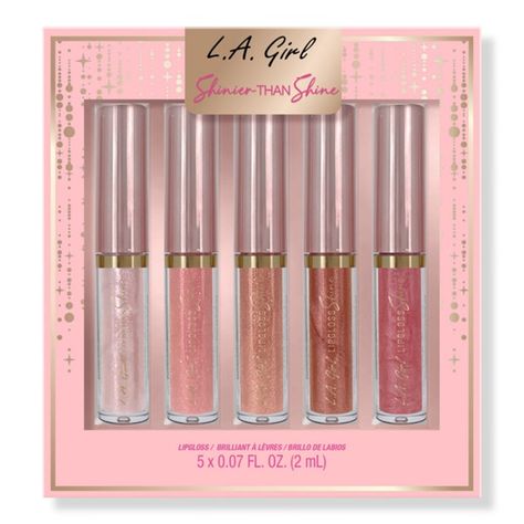 L.A. Girl Dazzle All The Way Holiday 2022 Collection Now On Sale - Musings of a Muse La Girl Makeup, Makeup Remover Balm, 00's Makeup, La Girl Cosmetics, Hide Dark Circles, High Shine Lip Gloss, Glitter Lip Gloss, Holiday 2022, Lip Gloss Set