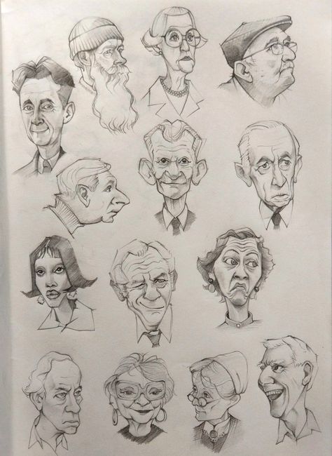 Sketches Of Cartoon People, Charicaturism Drawing, Different Styles Of Drawing People, Human Figure Drawing Sketches, Figure Practice, رسم كاريكاتير, Human Figure Sketches, Caricature Sketch, Caricature Artist