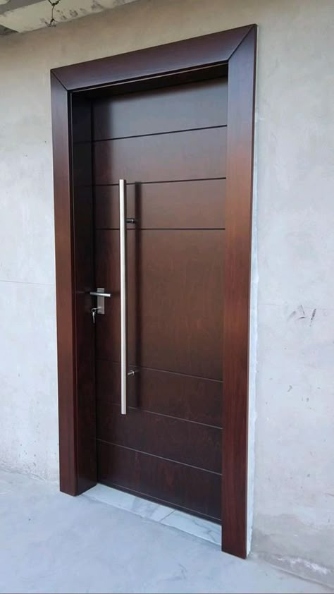 Flush Door Design, House Front Door Design, Modern Entrance Door, Modern Wooden Doors, House Main Door, House Main Door Design, Single Door Design, Main Entrance Door Design, Front Door Design Wood